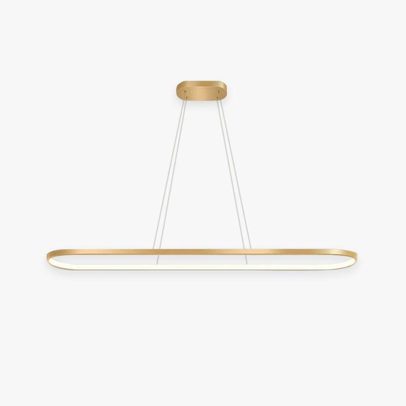 Junel Minimalist Oval Interior Hanging Pendant Light - Lamp Copper