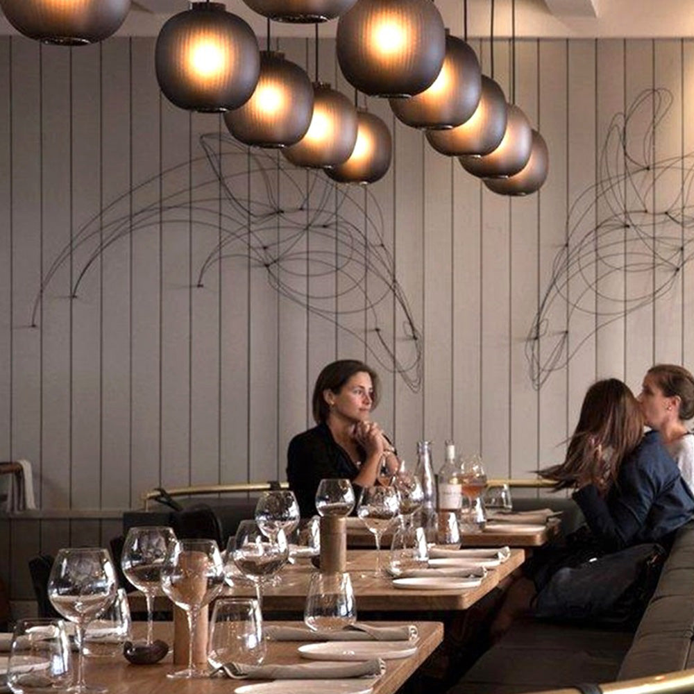 Valentina Frosted Glass Cylinder Pendant Light, Sandy White/Grey, Metal/Glass - Lamp Copper