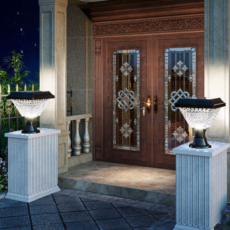 Ray Modern Geometry Acrylic Outdoor Floor Lamp, Black - Lamp Copper
