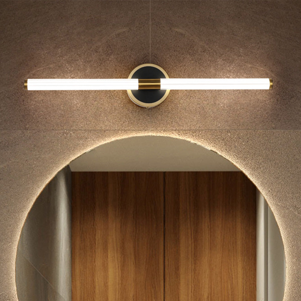 Arisha Designer Linear Mirror Front Vanity Wall Lamp - Lamp Copper
