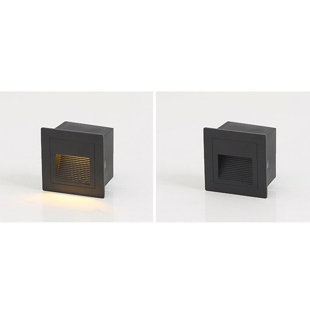 Ray Modern Metal Square Outdoor Deck/Step Light, Black - Lamp Copper