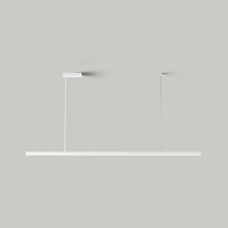 Arisha Minimalist Linear Metal Pendant Light, White/Black - Lamp Copper