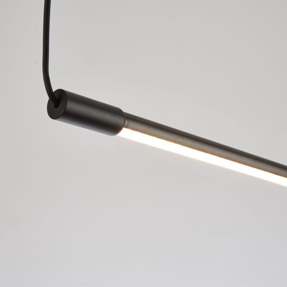 Zynar Minimalist Linear Pendant Light, Black - Lamp Copper