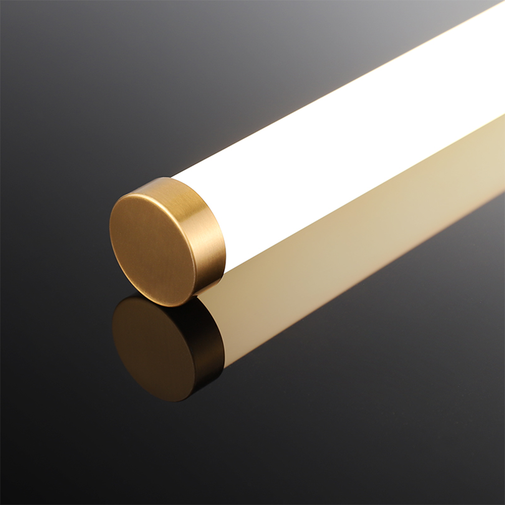 Arisha Modern Linear Cooper White Mirror Front Wall Lamp - Lamp Copper