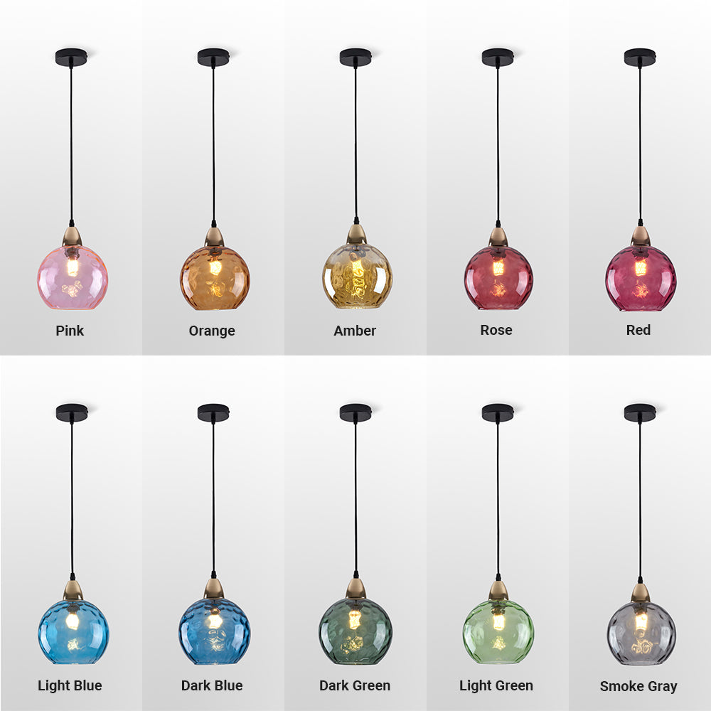 Water Ripple Glass Pendant Lights - Lamp Copper