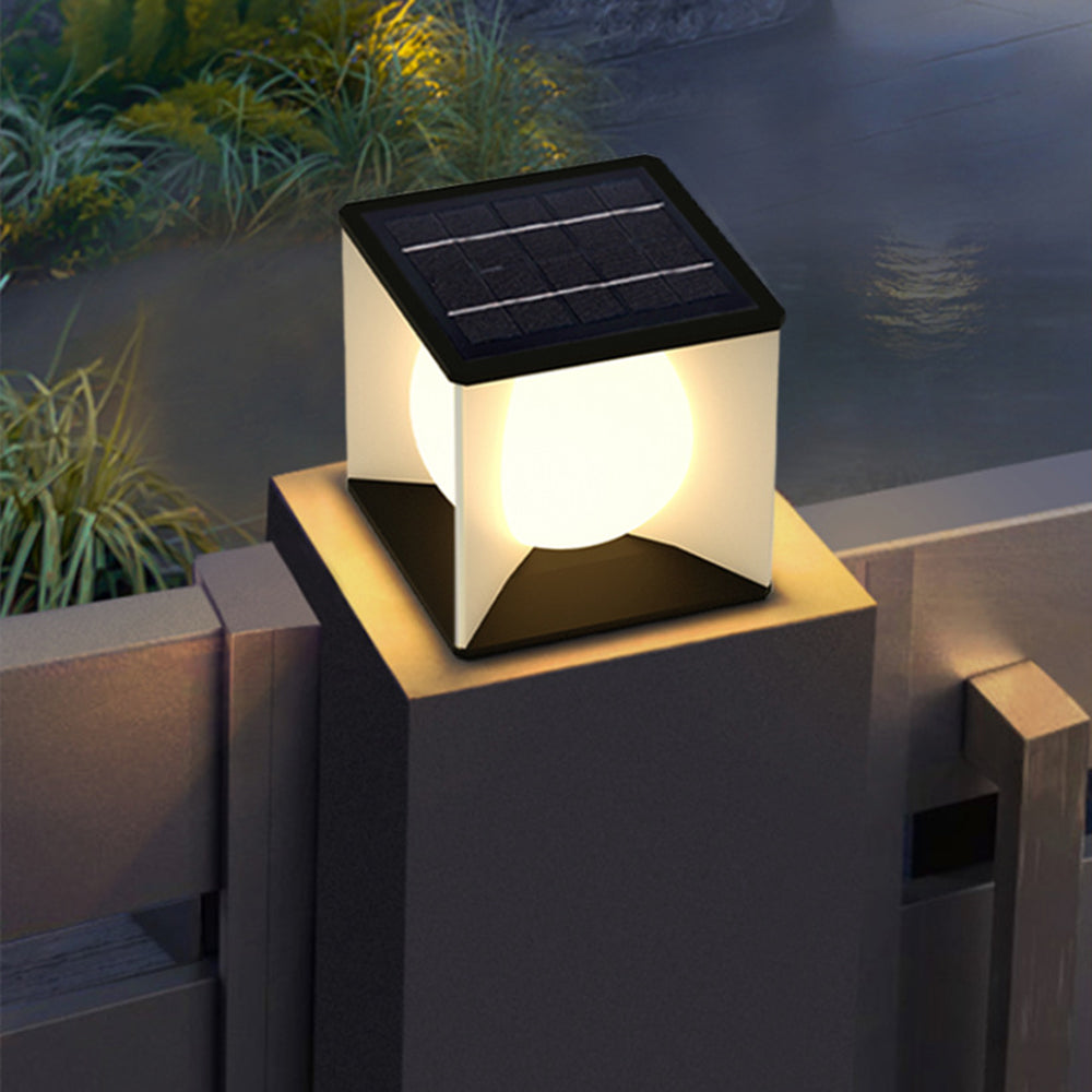 Ray Modern Moon Outdoor Pier-Mount Pillar Light - Lamp Copper