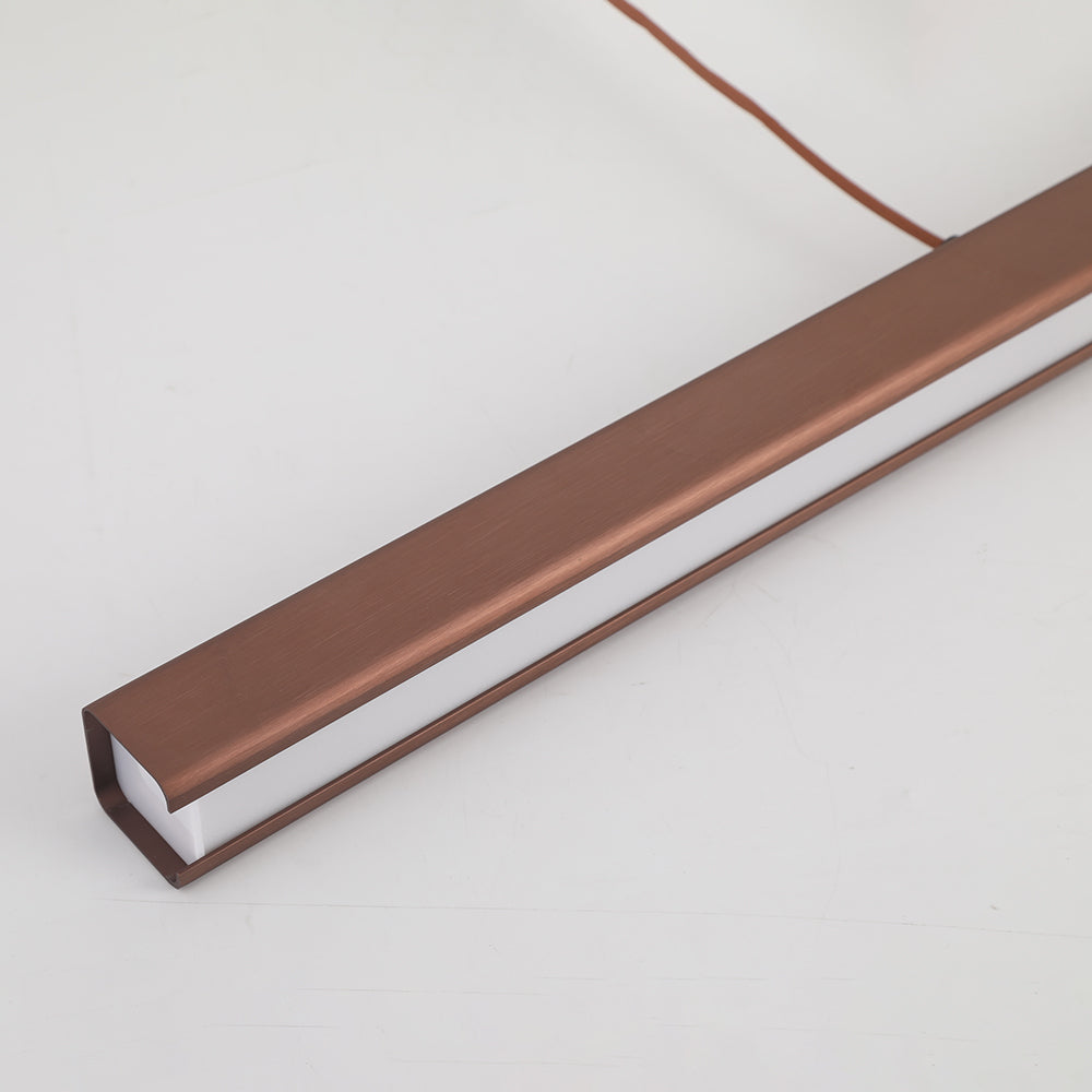 Thala Modern Linear Metal LED Pendant Light Black/Brown - Lamp Copper