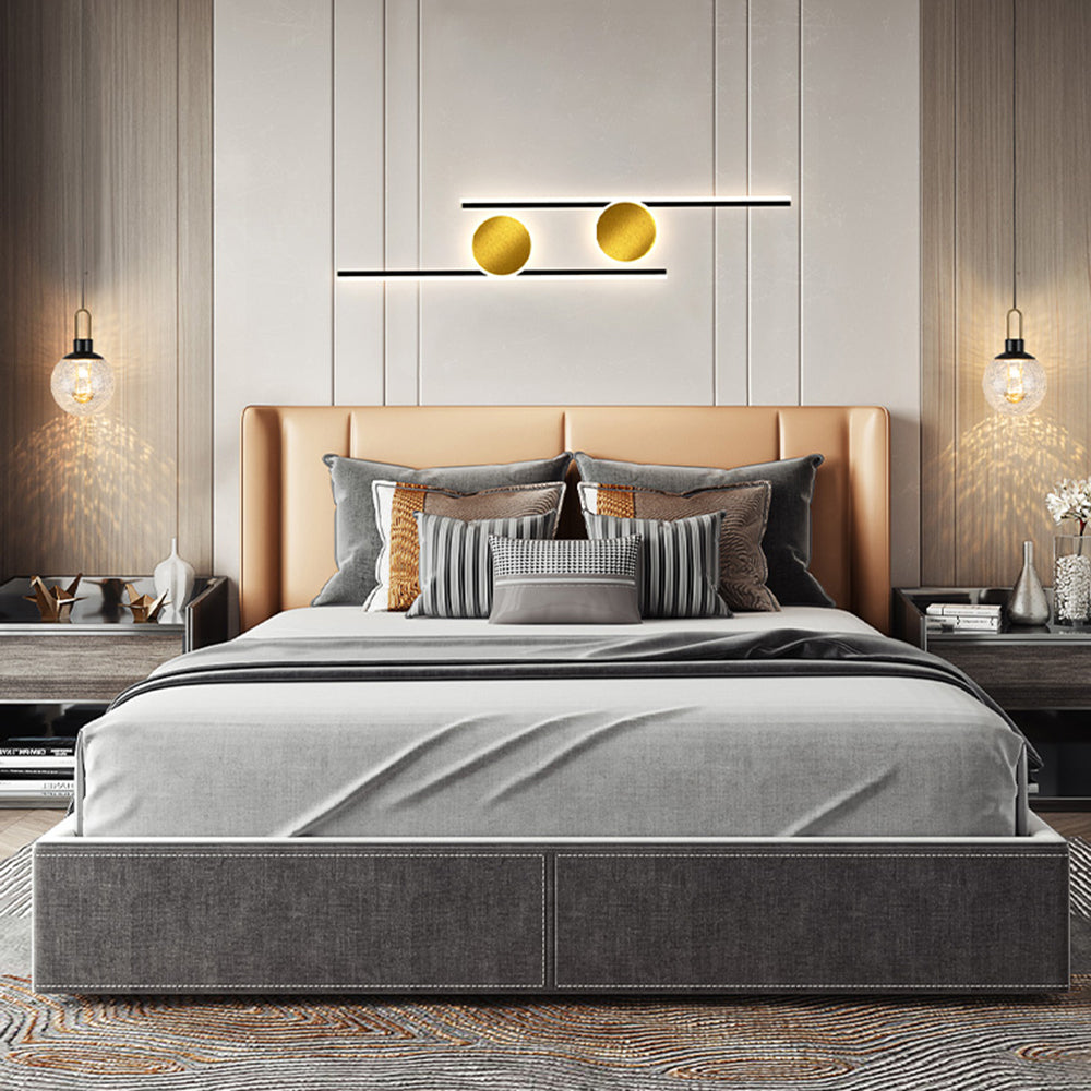 Arisha Modern Simple Circular Line Gold Acrylic Wall Lamp - Lamp Copper
