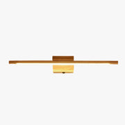 Muto Nature Wood Linear Mirror Front Vanity Wall Lamp - Lamp Copper