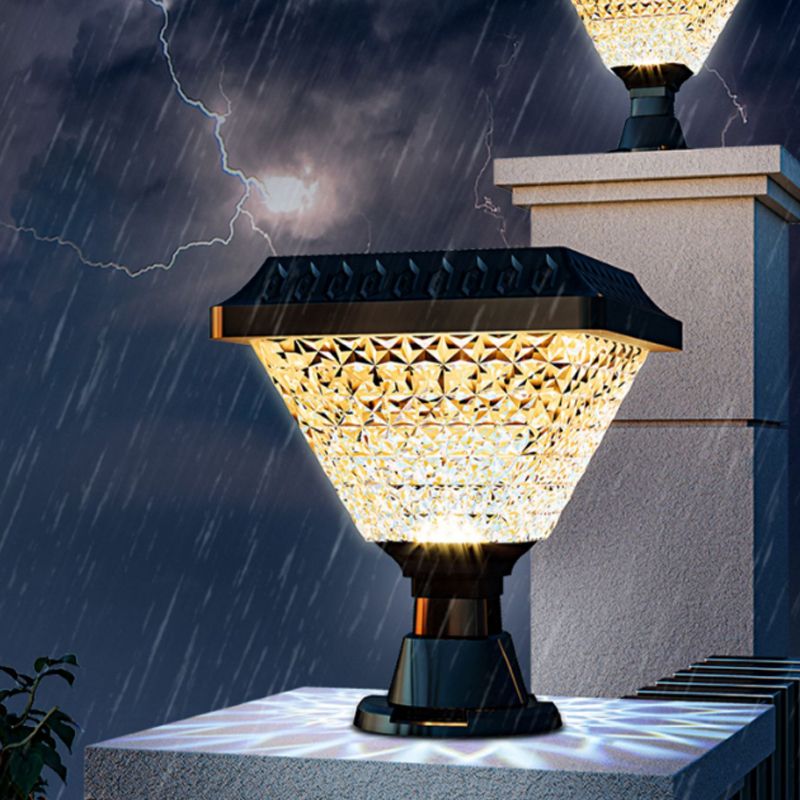 Ray Modern Geometry Acrylic Outdoor Floor Lamp, Black - Lamp Copper