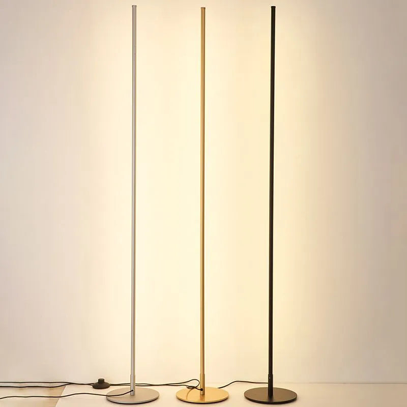 Mira Modern Minimalist Linear Floor Lamp - Lamp Copper