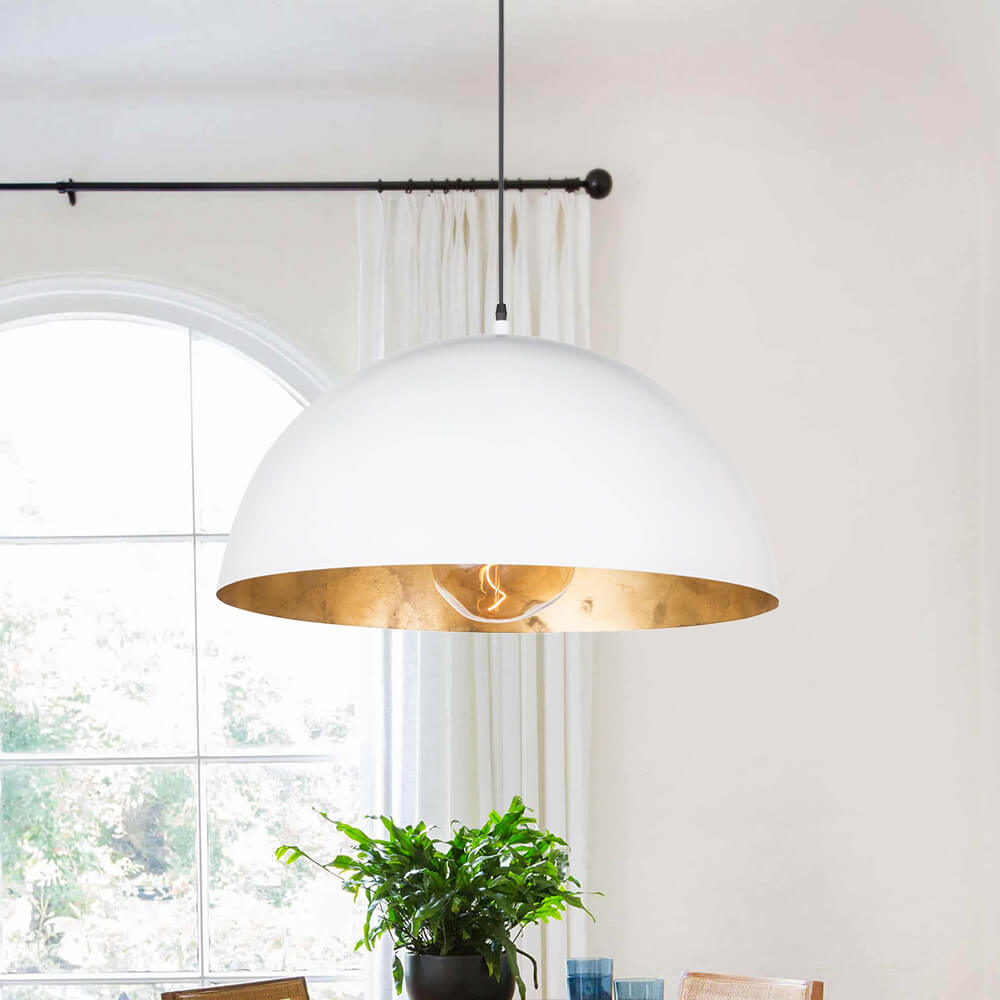 Aevum Modern Metal Dome Pendant Light - Lamp Copper