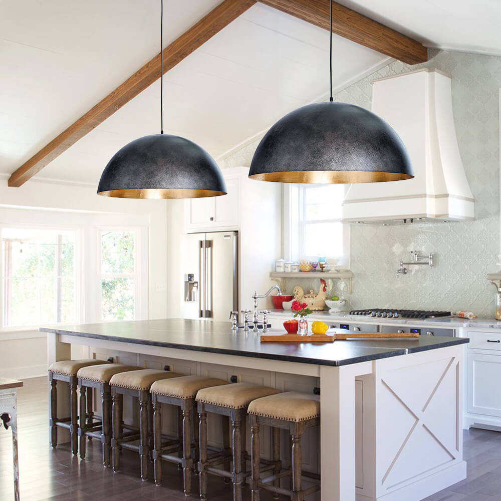 Aevum Modern Metal Dome Pendant Light - Lamp Copper