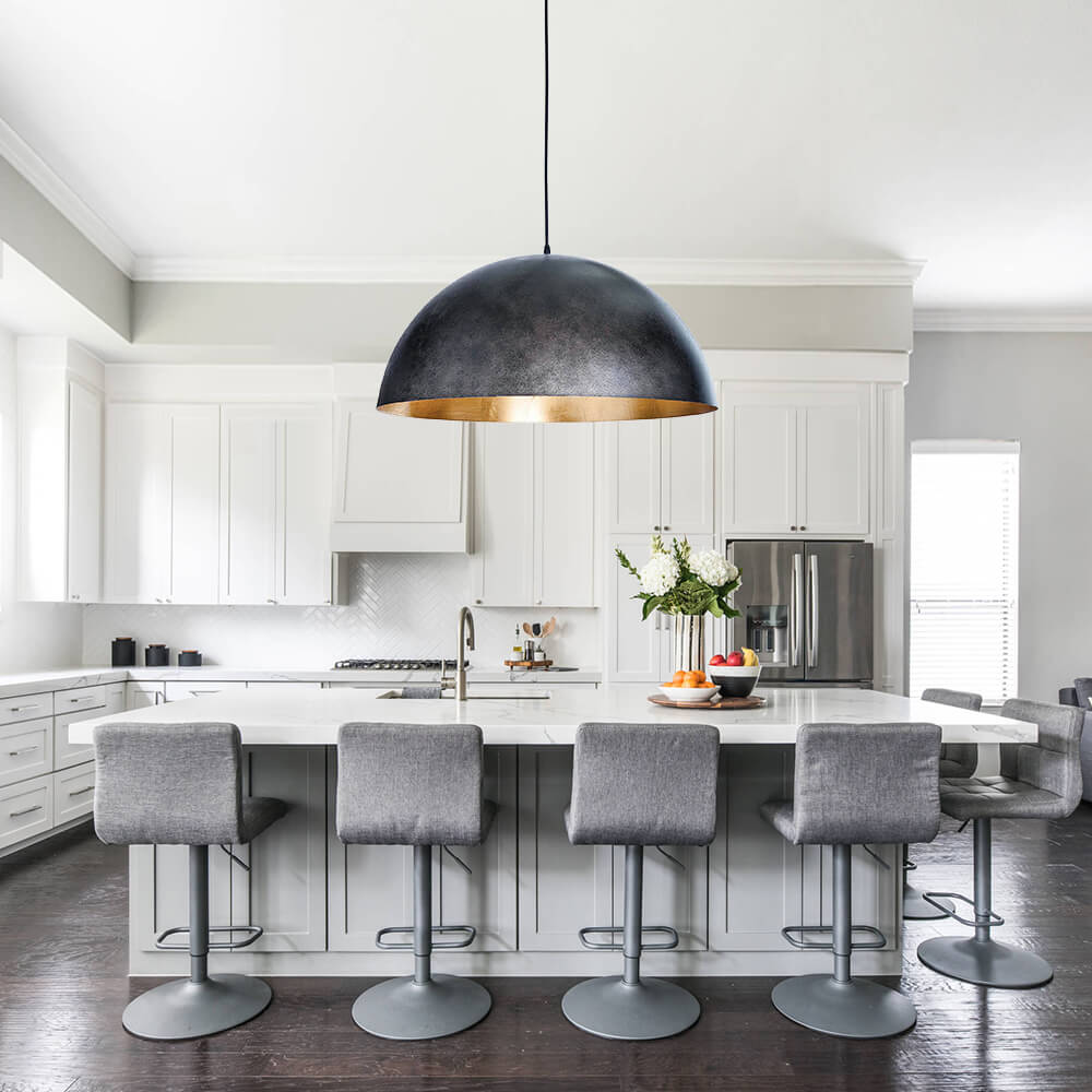 Aevum Modern Metal Dome Pendant Light - Lamp Copper