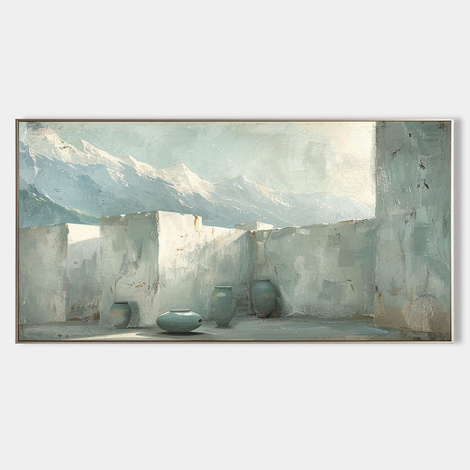 Wall Art Mountain Courtyard Ceramic Vessels