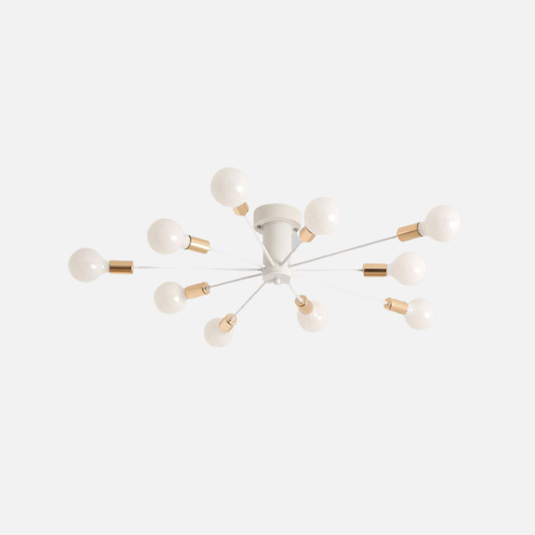 Silva Modern Simple Flush Mount Ceiling Light, 6/8/10 Heads - Lamp Copper