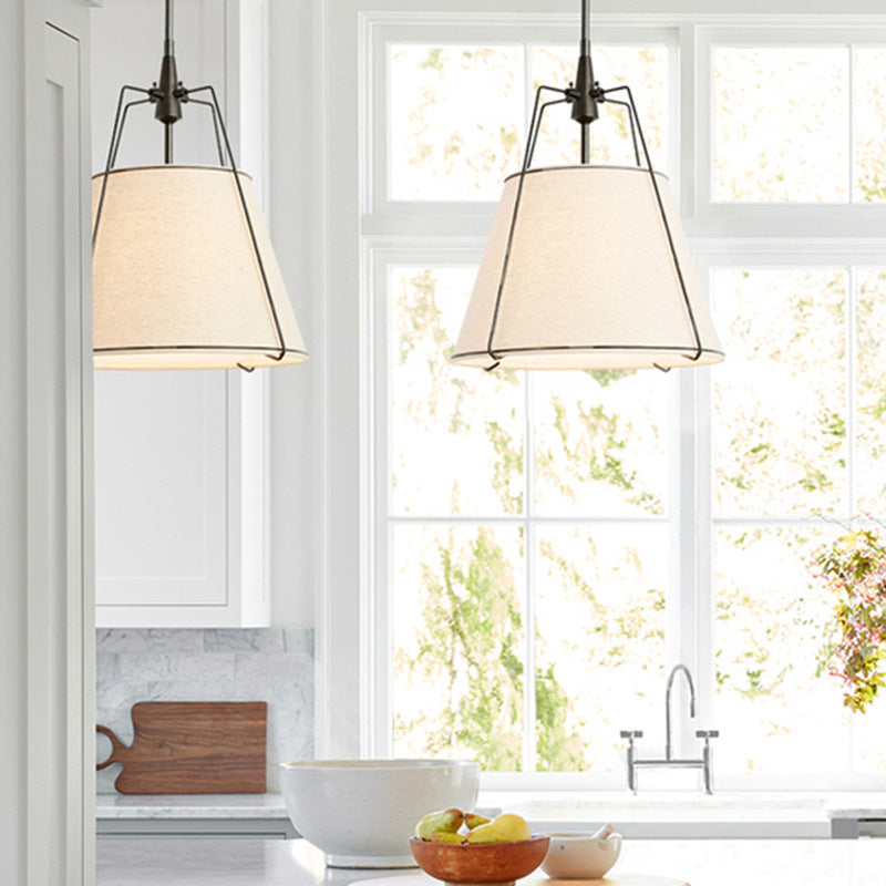 Ritta Pendant Light Fabric Dinging Room Modern Conical - Lamp Copper