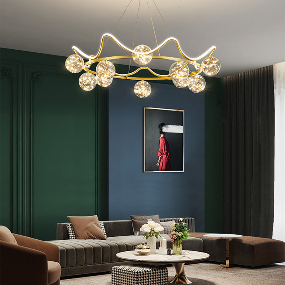 Arisha Nordic Creative Star Pendant Light Metal Living Room/Restaurant - Lamp Copper