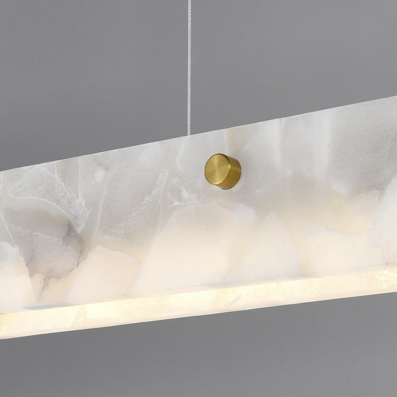 Arisha Modern LED Pendant Light White Marble Dining Room/Bar - Lamp Copper