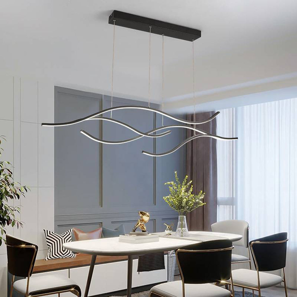 Arisha Modern Wave Pendant Light, 2 Colour - Lamp Copper
