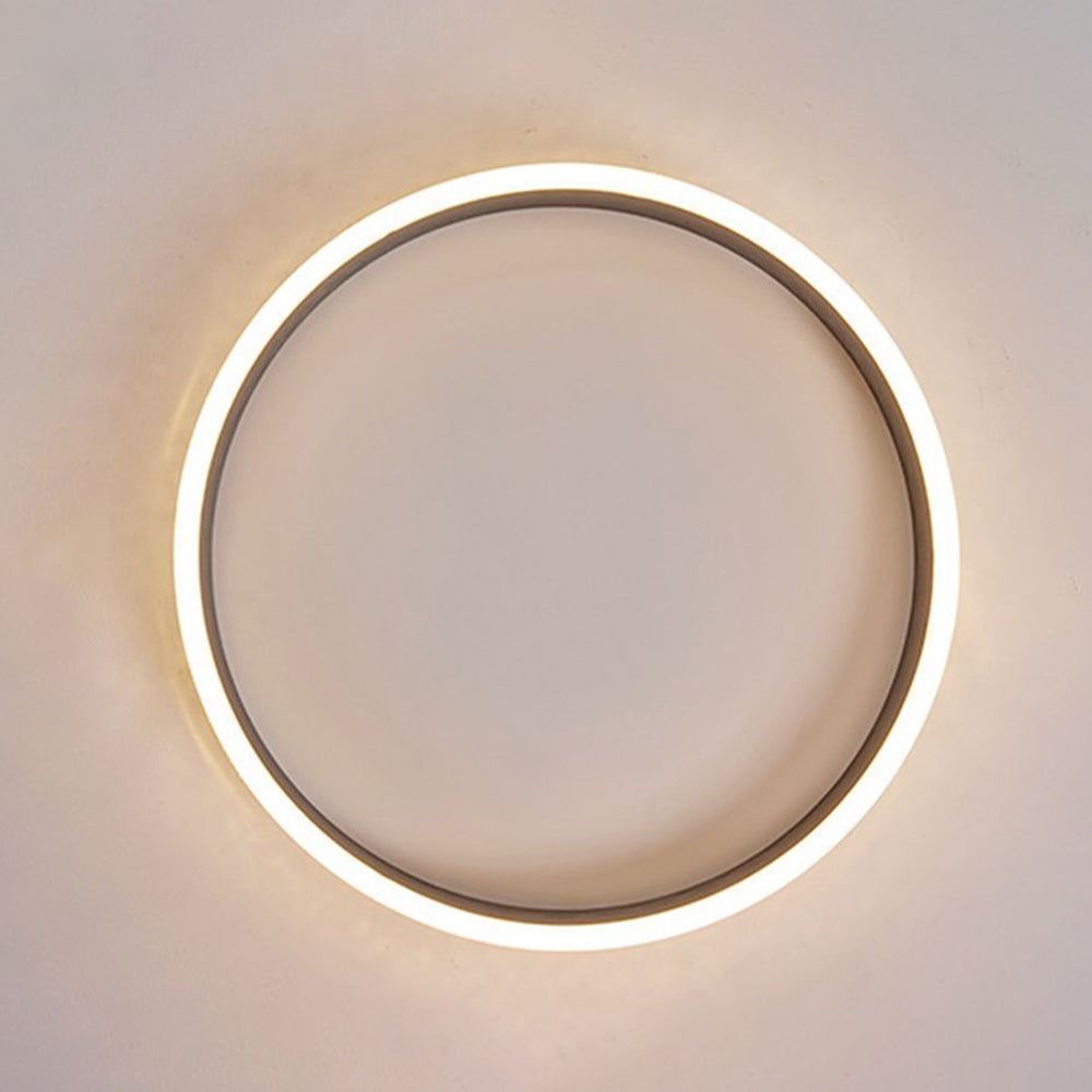 Arisha Modern Ring Metal/Acrylic Flush Mount Ceiling Lights, Silver - Lamp Copper
