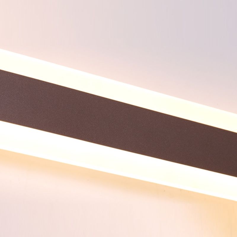 Arisha Modern Linear Vanity Wall Lamp, White/Brown, Bathroom - Lamp Copper