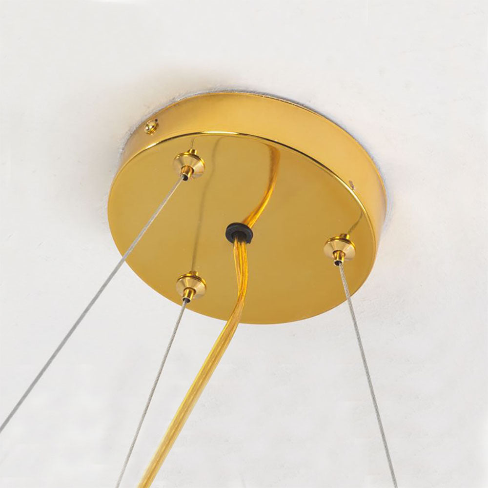 Valentina Modern Gold Bubble Pendant Light, Metal & Glass - Lamp Copper