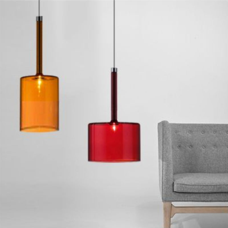 Valentina Minimalist Modern Glass LED Pendant Light, 3 Style - Lamp Copper