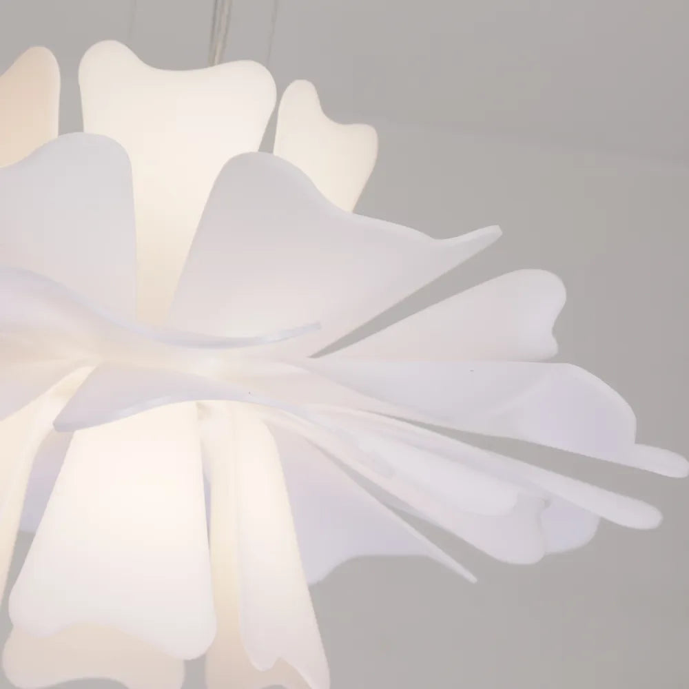 Niva Elegant Flower Pendant Light White - Lamp Copper