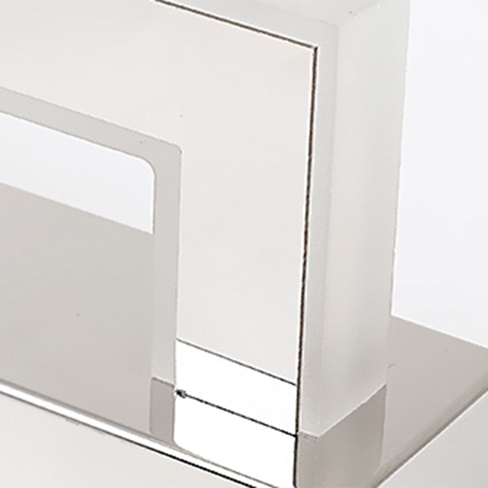 Arisha Elegant Rectangular Mirror Front Vanity Sliver White Wall Light - Lamp Copper