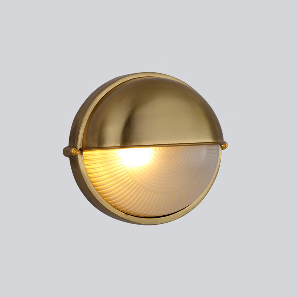 Vorn Modern Round/Ellipse Outdoor Waterproof Wall Lamp. 2 Colors - Lamp Copper