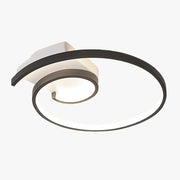 Arisha Modern Spiral Shaped Metal Ceiling Light, Black/White - Lamp Copper
