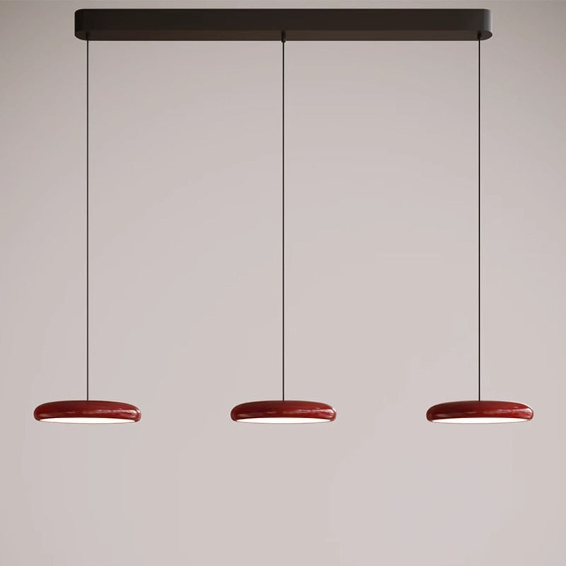 Aria Modern Minimalist Pendant Light Red Black Silver Metal Bedroom - Lamp Copper