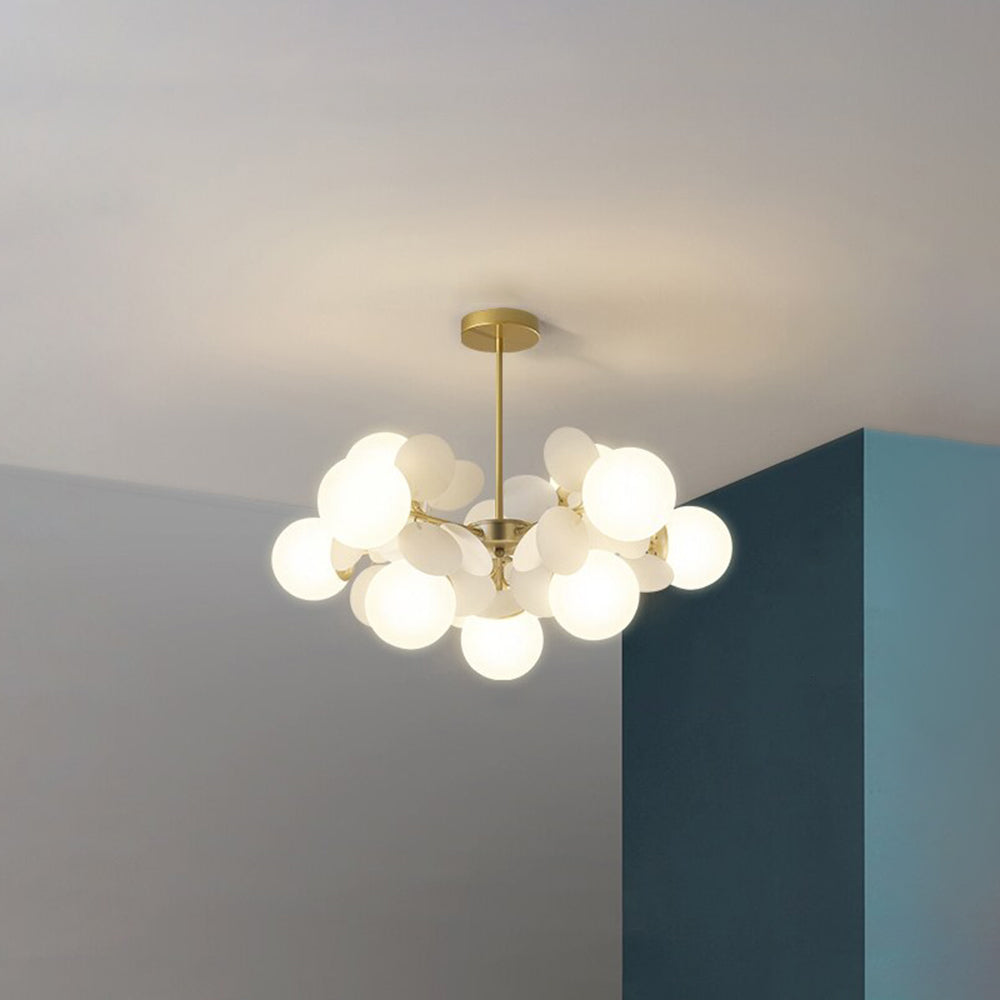 Nexen Multicolored Flower Branch Chandelier Living Room - Lamp Copper