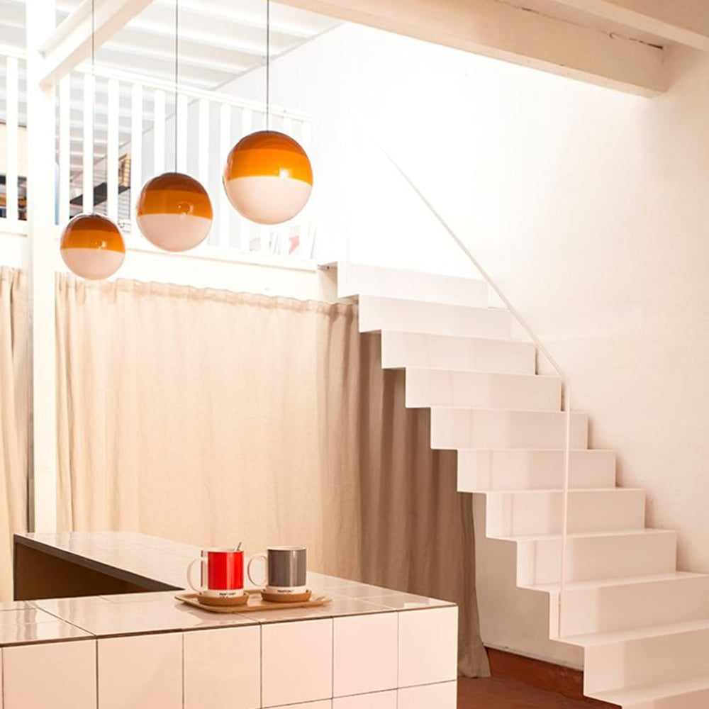 Edith Colorful Glass Pendant Light - Lamp Copper