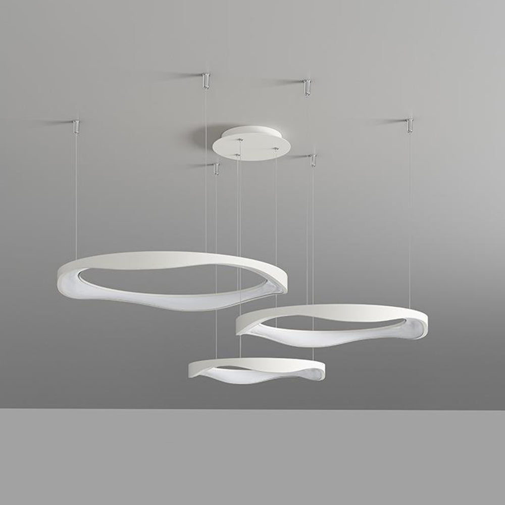 Arisha Pendant Light Rond Modern, Black/White, Dining Room - Lamp Copper