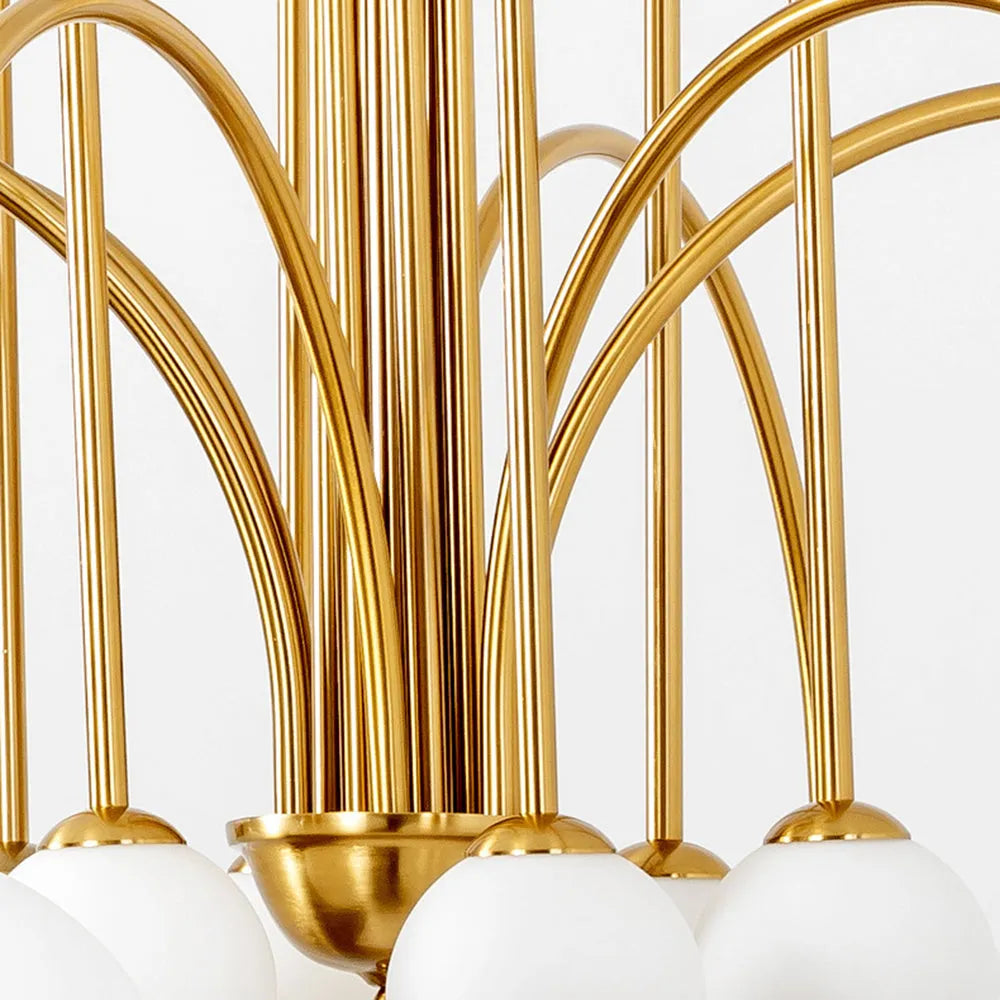 Monica Pendant Light Double Layer Glass Bubble - Lamp Copper