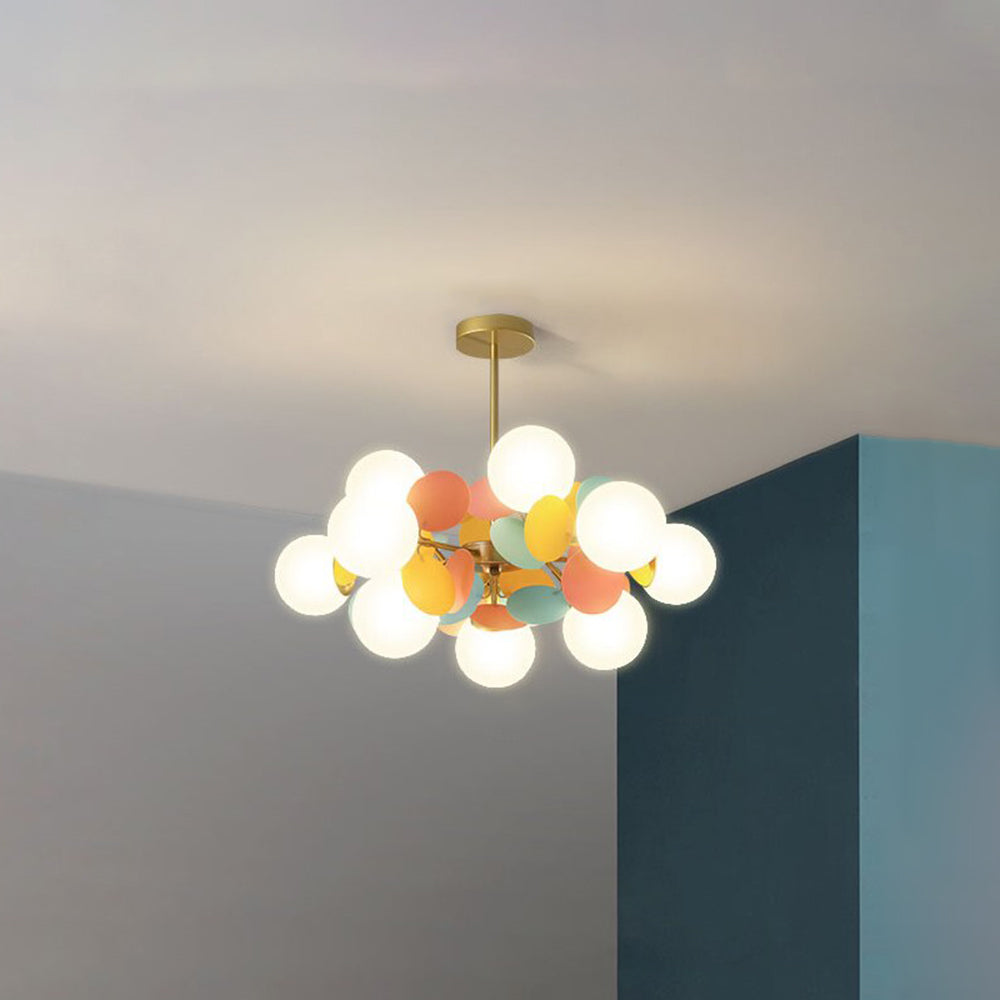 Nexen Multicolored Flower Branch Chandelier Living Room - Lamp Copper