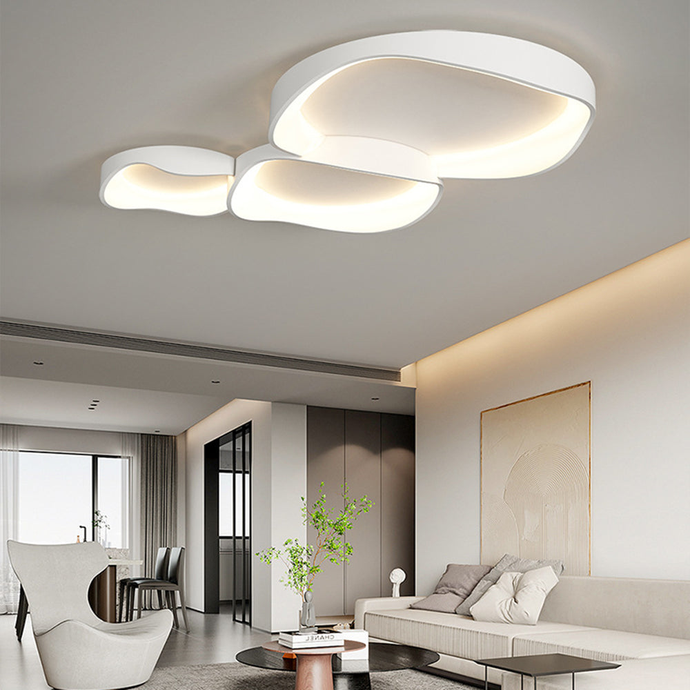 Arisha Modern Wave Flush Mount Ceiling Light - Lamp Copper