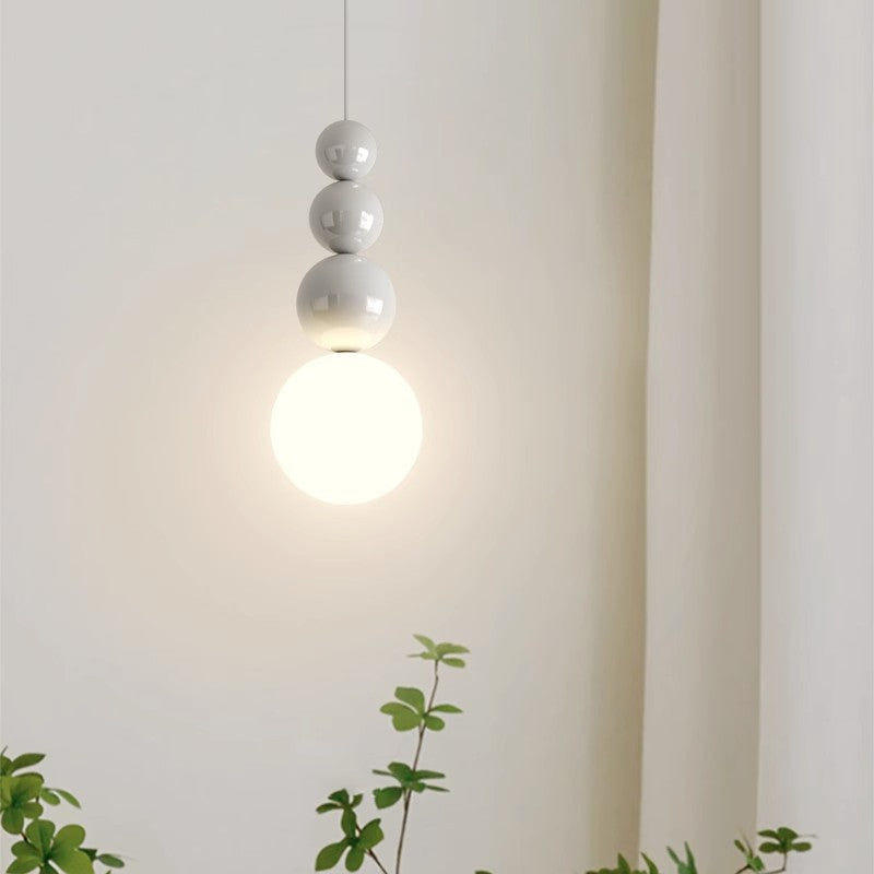 Valentina Modern LED Pendant Light White Metal Bedroom Living Room - Lamp Copper
