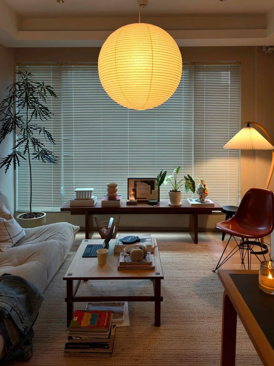 Lustra Pendant Lamp Paper for Living Room - Lamp Copper