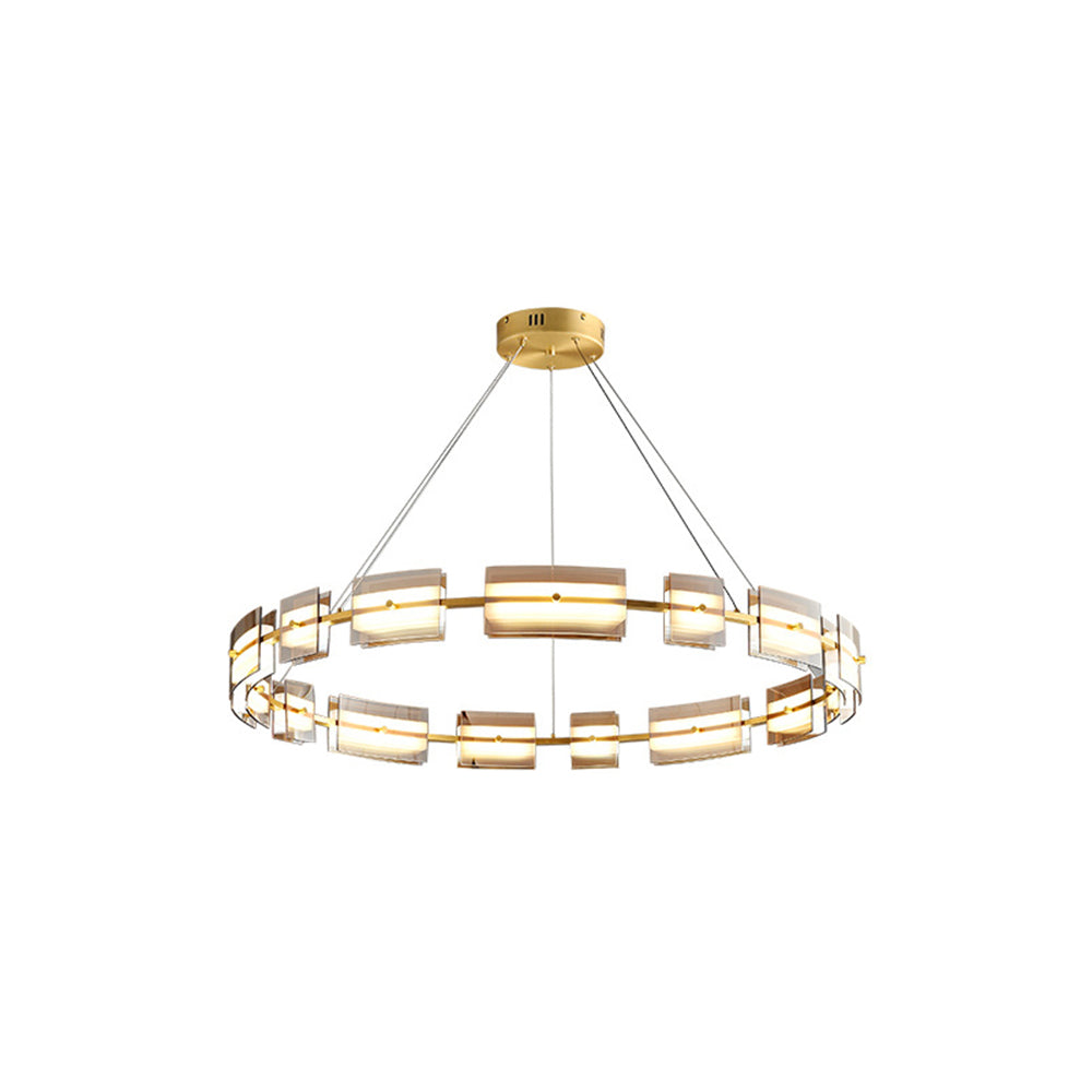 Arisha Minimalist Ring Metal Pendant Light,Black/Gold - Lamp Copper