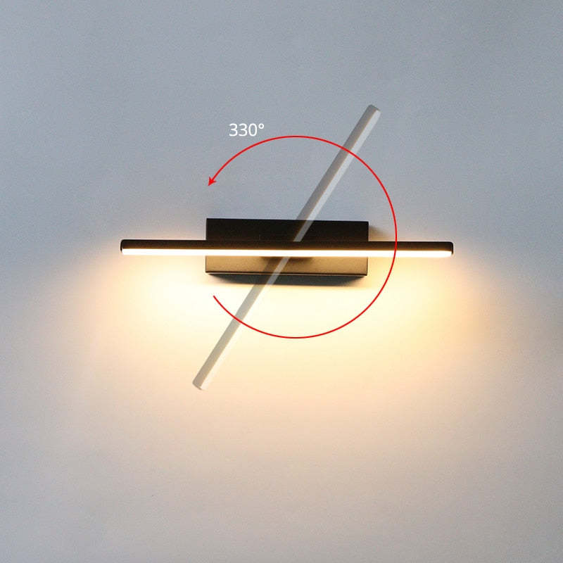 Struve Rotatable Wall Lamp for Bedroom, Black/White - Lamp Copper