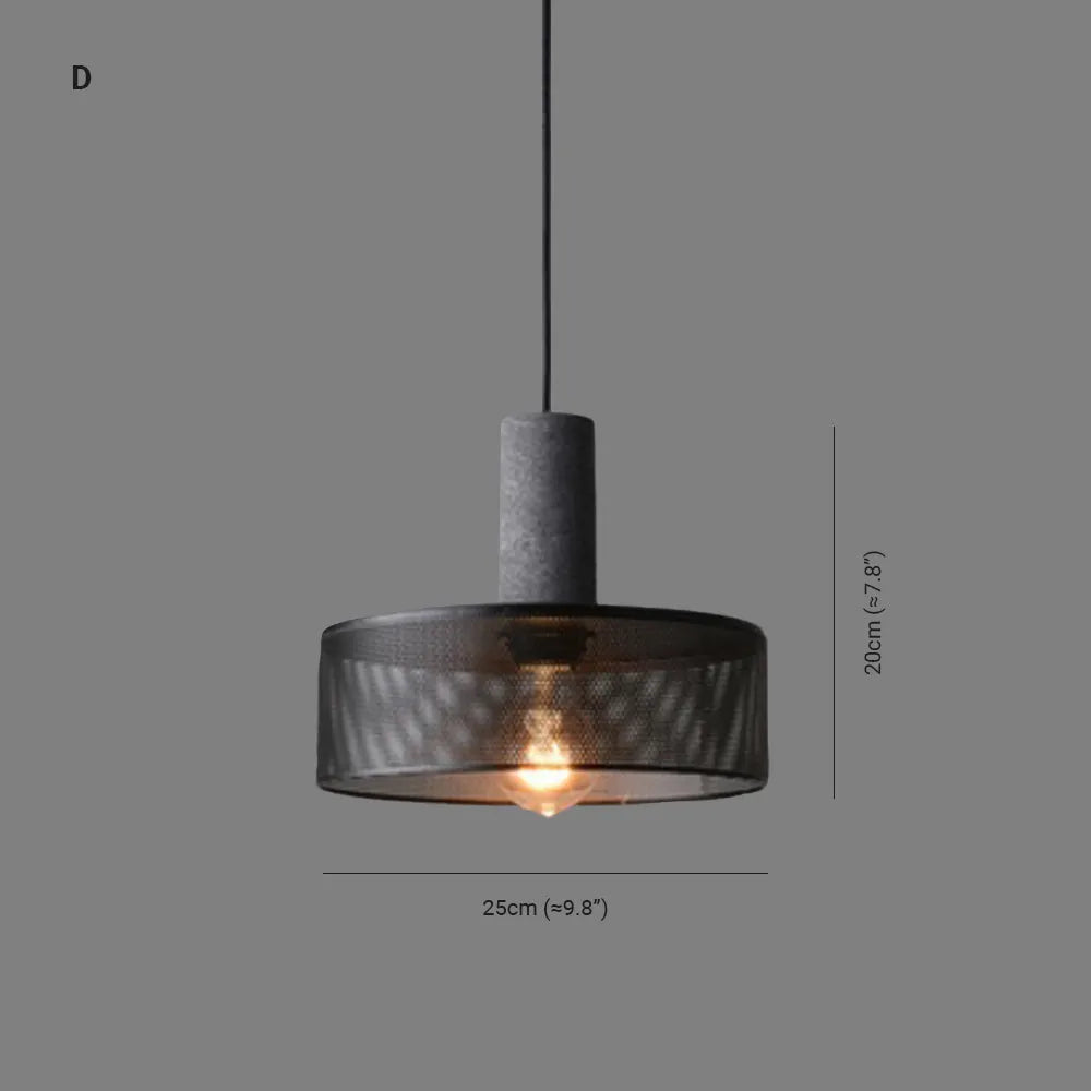 Xenith Industrial Cylindrical Pendant Light, Cement/Metal - Lamp Copper