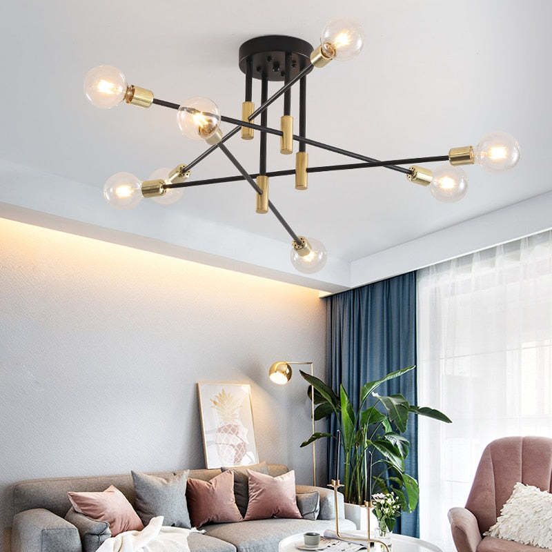 Lindsy Retro Satellite Shape Ceiling Light - Lamp Copper
