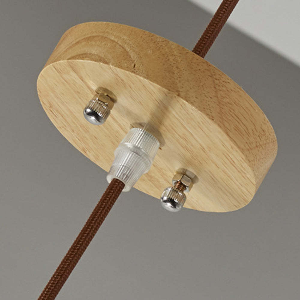 Muto Modern Birdcage Wood Pendant Light - Lamp Copper