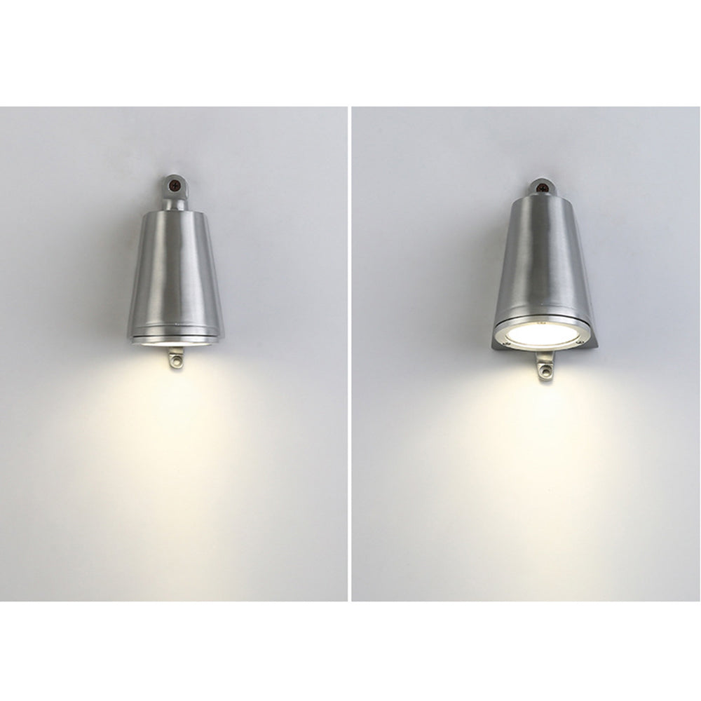 Ray Industrial Metal Bell Shaped Indoor Wall Lamp, Black/Grey/Coppery/Aluminum - Lamp Copper