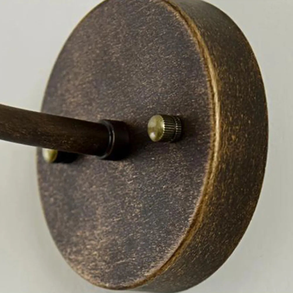 Ray Rustic Bowl Shaped Metal Wall Lamp, Antique Brass - Lamp Copper