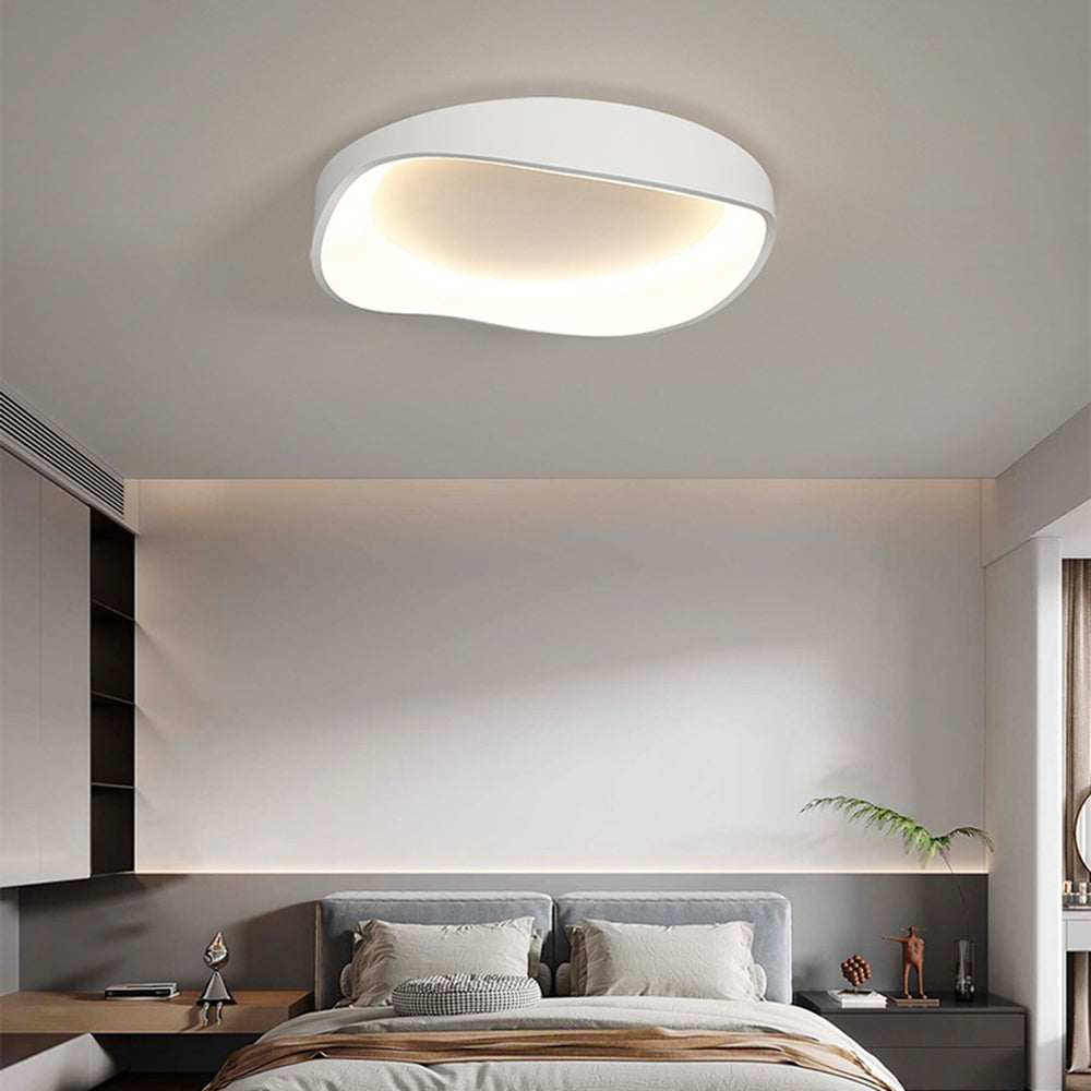 Arisha Modern Wave Flush Mount Ceiling Light - Lamp Copper