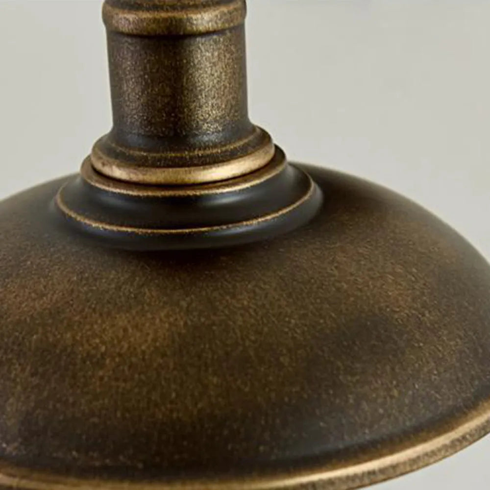 Ray Rustic Bowl Shaped Metal Wall Lamp, Antique Brass - Lamp Copper